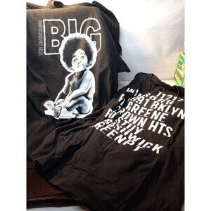 2 TSHIRTS NOTORIOUS BIG B.I.G.  OFFICIALLY LICENSED RAP + BROOKLYN Size Mixed